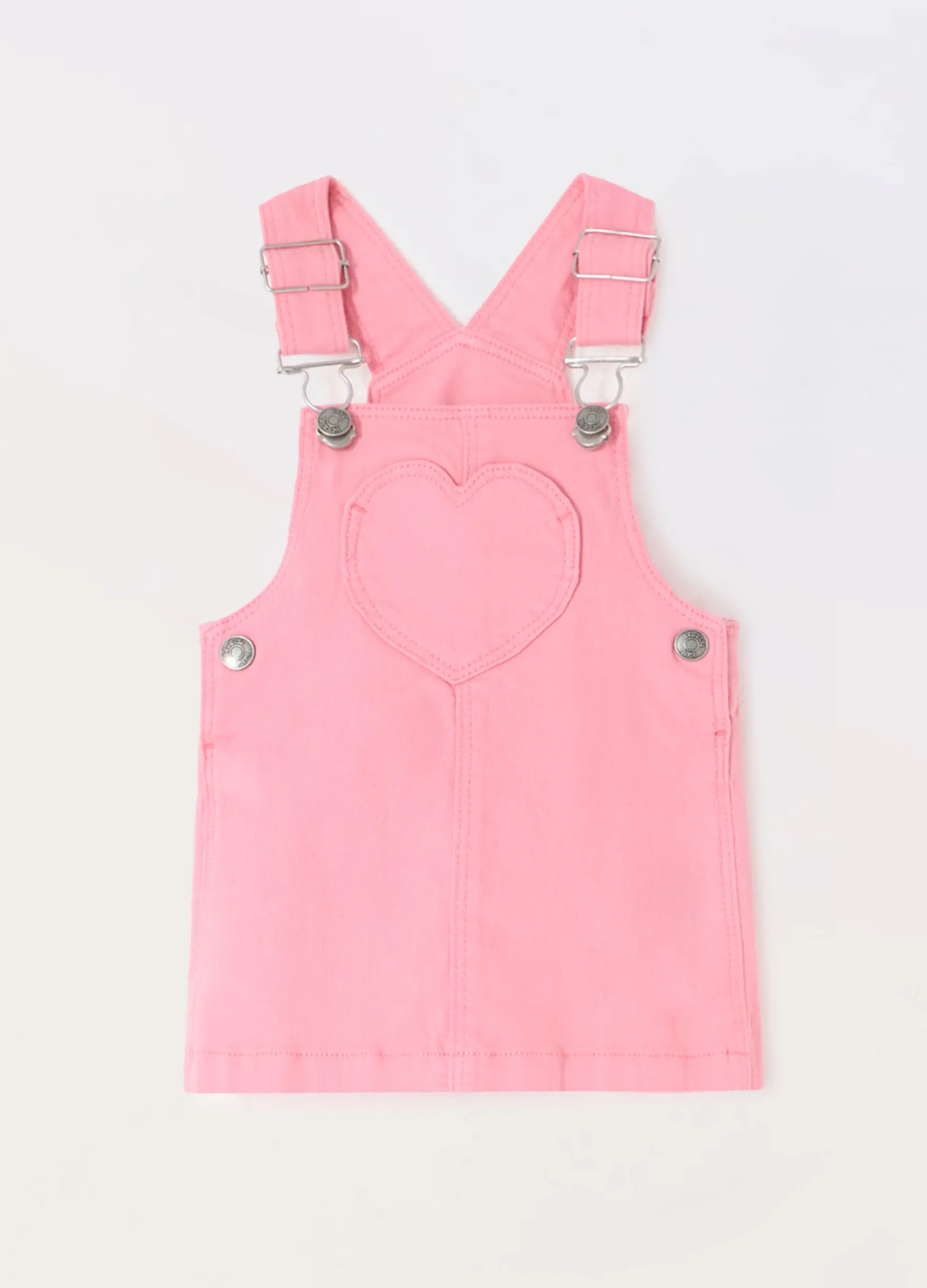 Blukids Salopette in denim di cotone stretch neonata- Vestitini