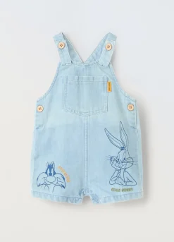 Blukids Salopette in denim di puro cotone neonato- Completini