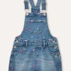Blukids Salopette in denim di puro cotone bambina- Vestiti