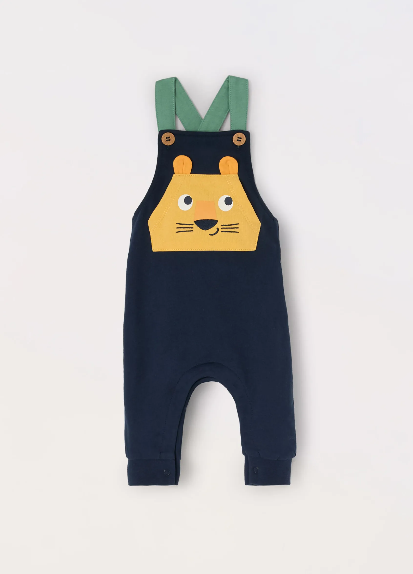 Blukids Salopette in french terry di puro cotone neonato- Completini