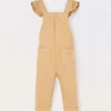 Blukids Salopette lunga in denim di puro cotone neonata- Pantaloni