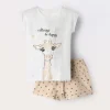 Blukids Set pigiama corto in jersey di puro cotone bambina- Pigiami