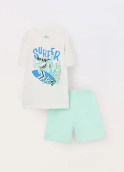 Blukids Set pigiama corto in jersey di puro cotone bambino-Bambino Pigiami