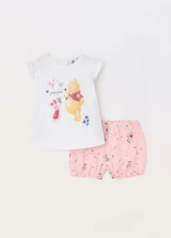 Blukids Set pigiama corto in jersey di puro cotone neonata- Pigiami