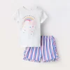 Blukids Set pigiama corto in jersey di puro cotone neonata- Pigiami