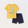 Blukids Set pigiama corto in jersey di puro cotone neonato- Pigiami