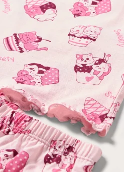 Blukids Set pigiama corto in jersey di puro cotone bambina- Pigiami
