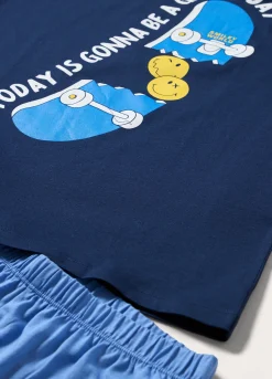 Blukids Set pigiama corto in jersey di puro cotone ragazzo- Pigiami