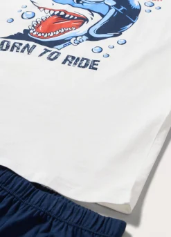 Blukids Set pigiama corto in jersey di puro cotone ragazzo- Pigiami