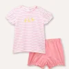 Blukids Set pigiama corto in puro cotone neonata- Pigiami