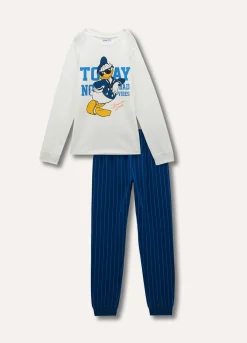 Blukids Set pigiama lungo Donald Duck in puro cotone bambino-Bambino Pigiami