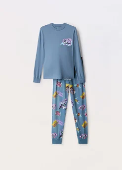 Blukids Set pigiama lungo in jersey di puro cotone ragazzo- Pigiami