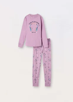 Blukids Set pigiama lungo in puro cotone ragazza- Pigiami