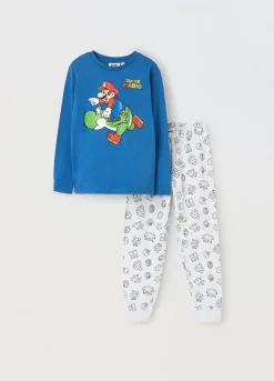 Blukids Set pigiama lungo in puro cotone bambino-Bambino Pigiami