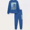 Blukids Set pigiama lungo in puro cotone ragazzo- Pigiami