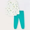 Blukids Set pigiama lungo in puro cotone organico neonato- Pigiami