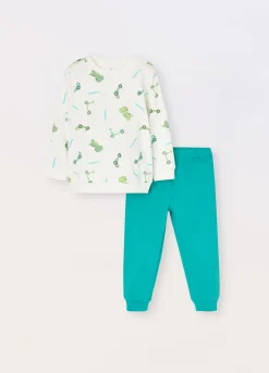 Blukids Set pigiama lungo in puro cotone organico neonato- Pigiami