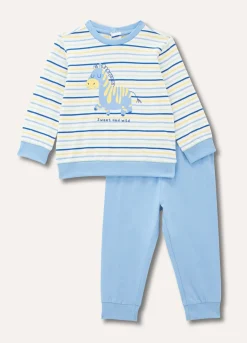 Blukids Set pigiama lungo in puro cotone neonata- Pigiami