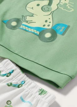 Blukids Set pigiama lungo in puro cotone organico neonato- Pigiami