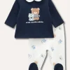 Blukids Set t-shirt + ghettine in puro cotone neonato- Completini