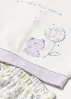Blukids Set t-shirt + ghettine in puro cotone neonata- Completini