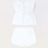 Blukids Set vestito + culotte in puro cotone sangallo neonata- Completini