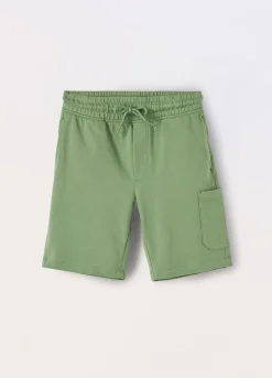 Blukids Shorts cargo in french terry di puro cotone bambino-Bambino Pantaloni