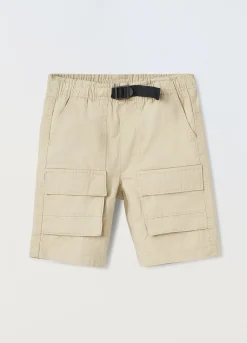 Blukids Shorts cargo in puro cotone bambino-Bambino Pantaloni