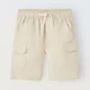 Blukids Shorts cargo in puro cotone bambino-Bambino Pantaloni