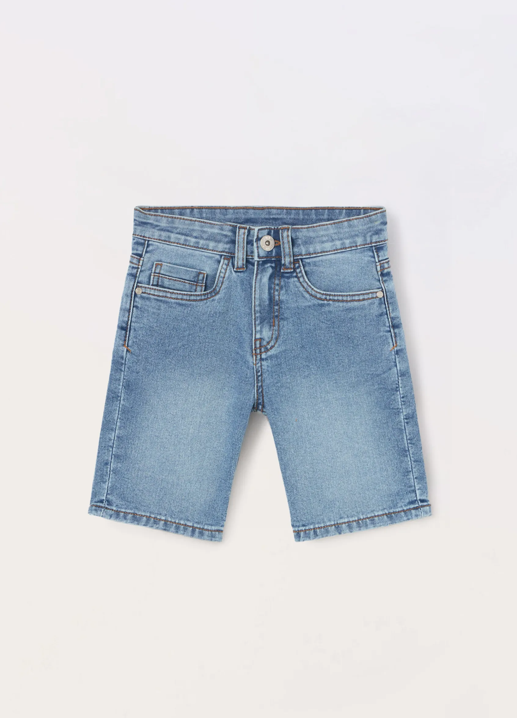 Blukids Shorts denim stretch bambino-Bambino Pantaloni