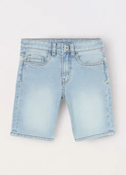 Blukids Shorts denim stretch bambino-Bambino Pantaloni
