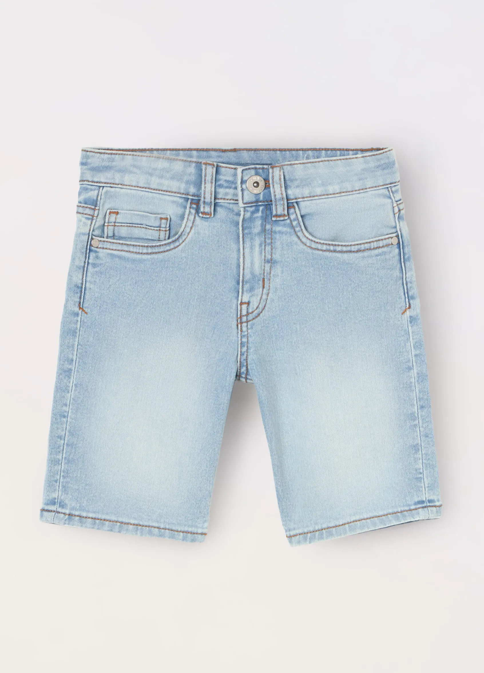 Blukids Shorts denim stretch bambino-Bambino Pantaloni