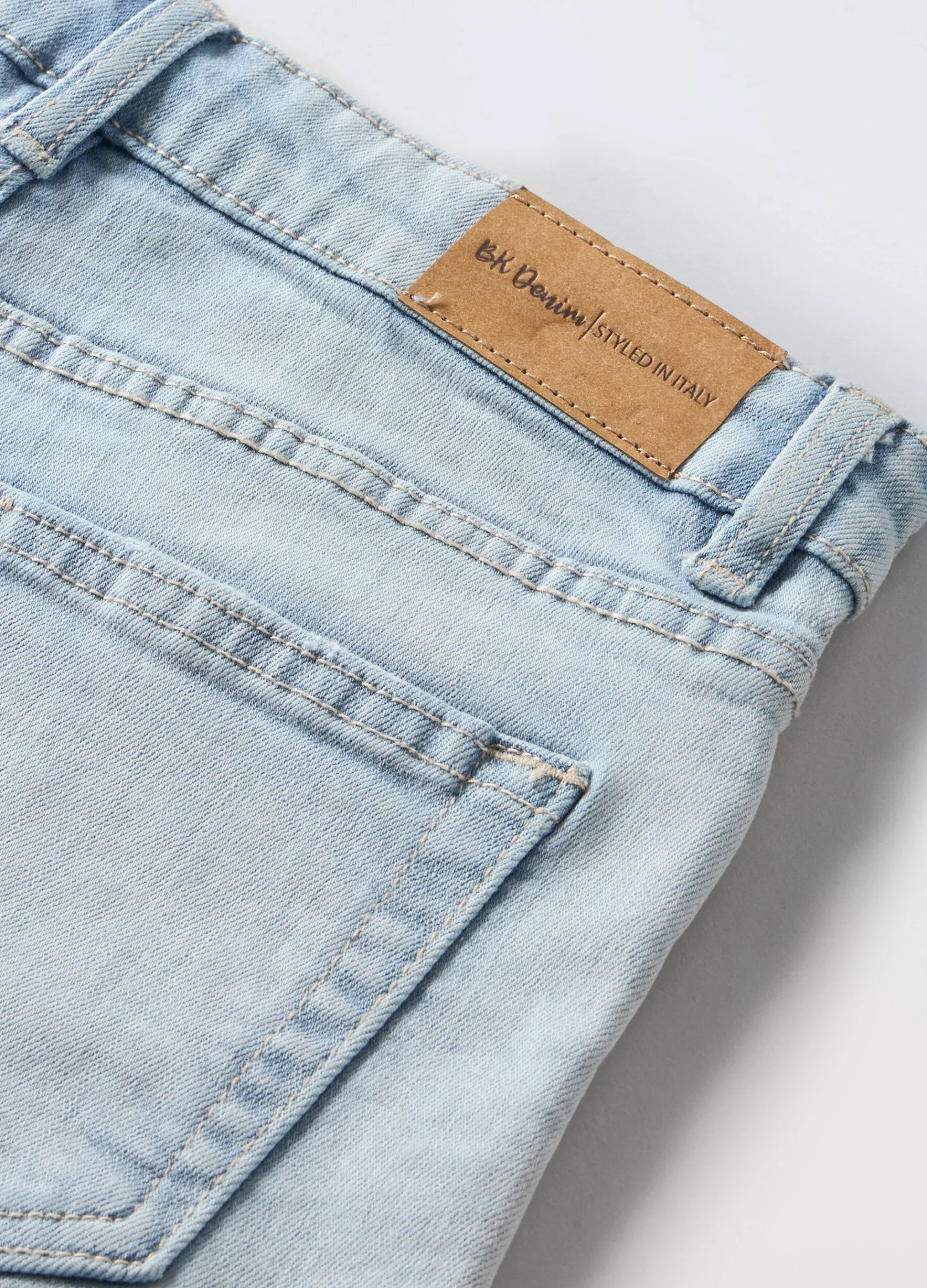 Blukids Shorts in denim di cotone stretch ragazza- Jeans