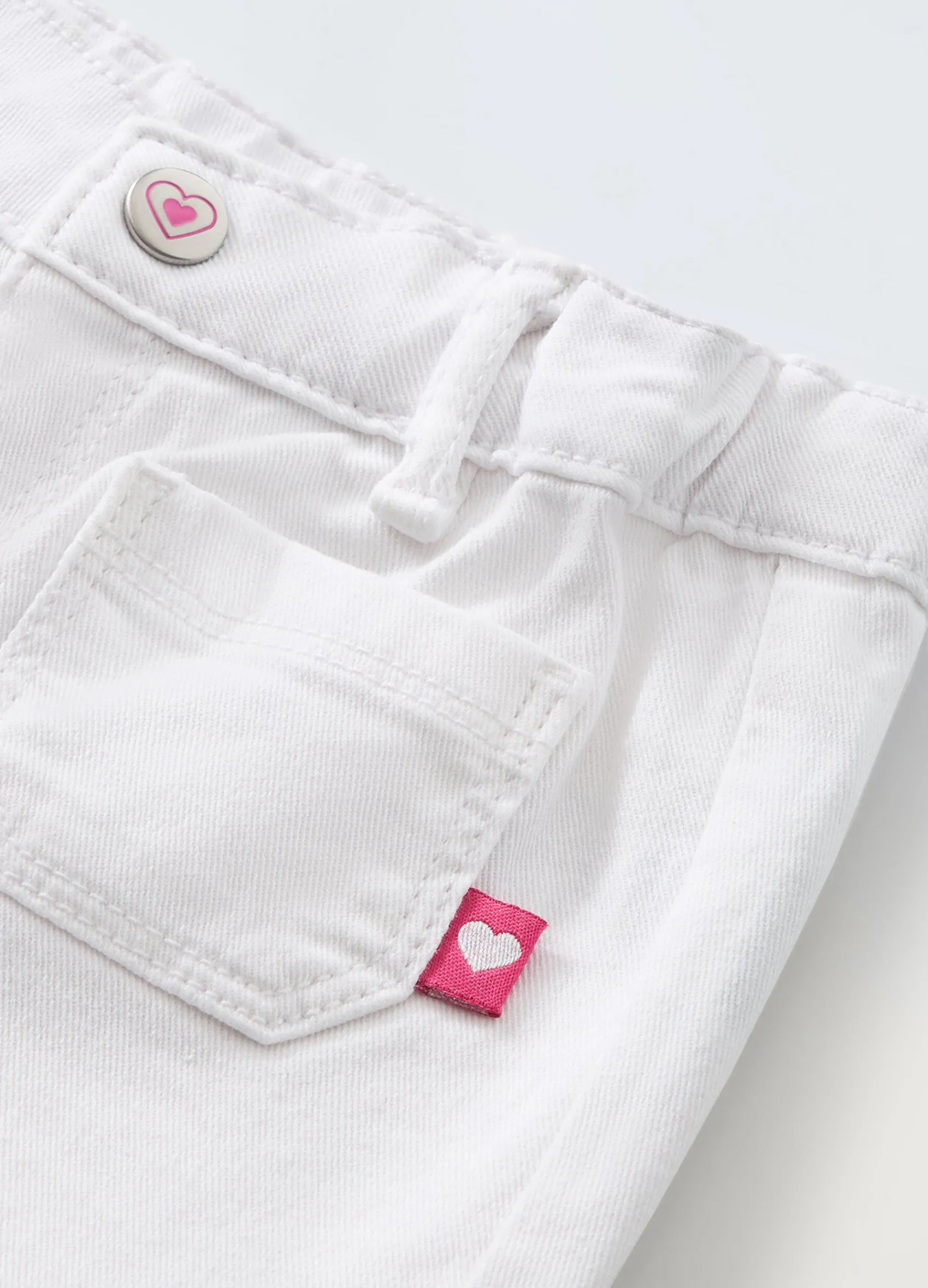 Blukids Shorts in denim di cotone stretch neonata- Jeans