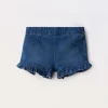 Blukids Shorts in denim di misto cotone neonata- Pantaloni