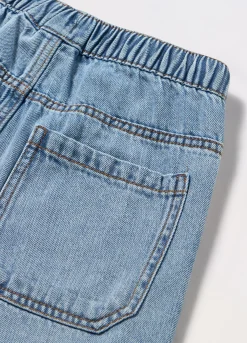 Blukids Shorts in denim di misto cotone bambino-Bambino Pantaloni