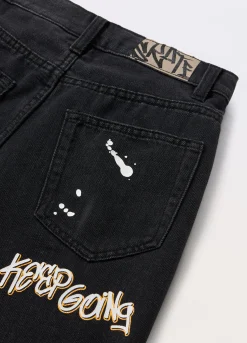 Blukids Shorts in denim di misto cotone ragazzo- Jeans
