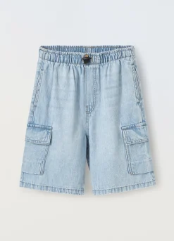 Blukids Shorts in denim di puro cotone bambino-Bambino Jeans
