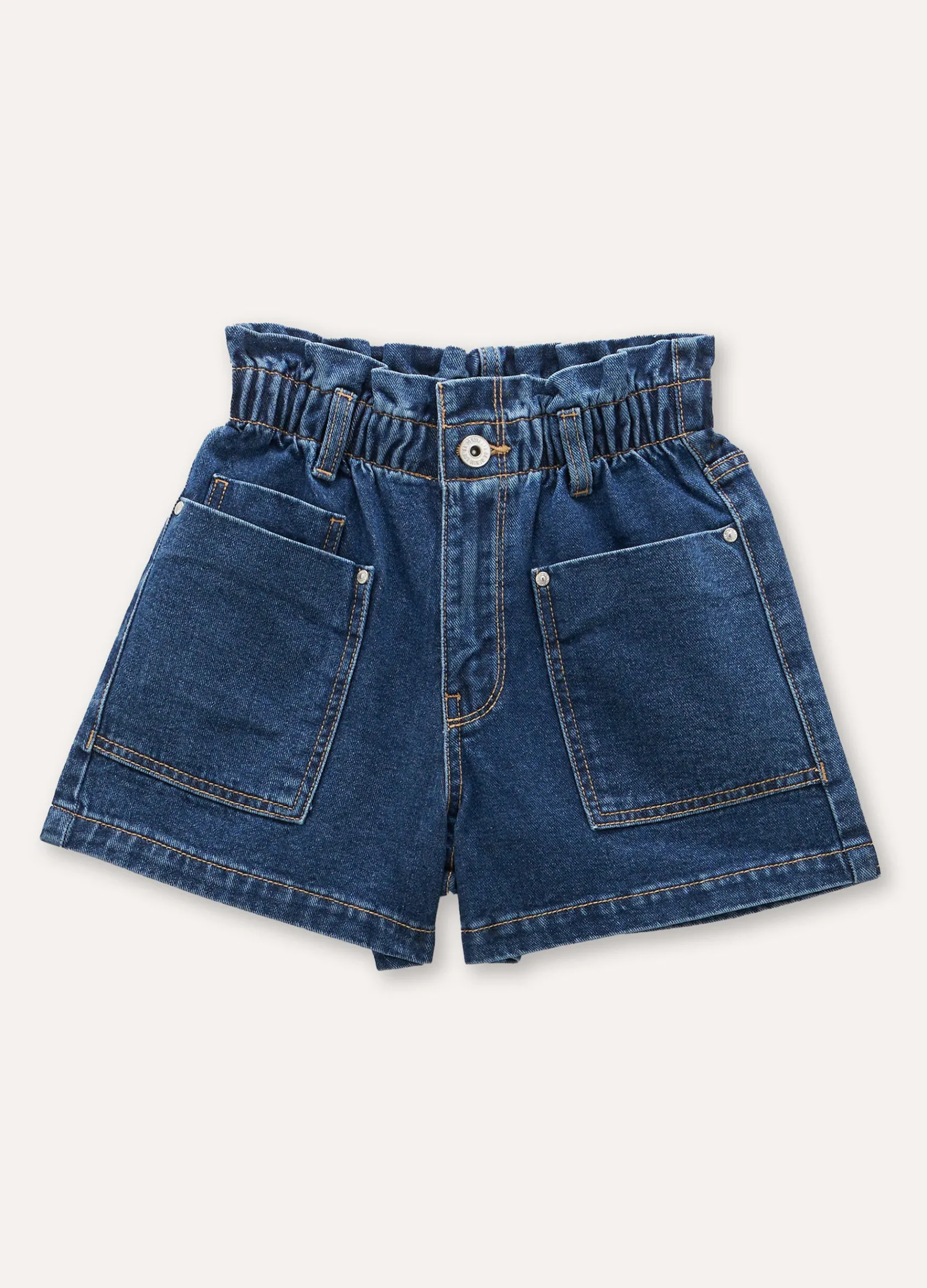 Blukids Shorts in denim di puro cotone ragazza- Jeans