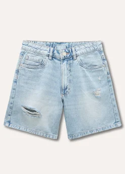 Blukids Shorts in denim di puro cotone ragazza- Jeans
