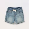 Blukids Shorts in denim di puro cotone neonato- Pantaloni