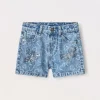 Blukids Shorts in denim di puro cotone bambina- Jeans
