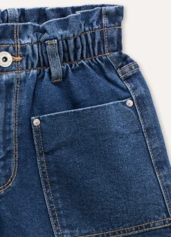 Blukids Shorts in denim di puro cotone ragazza- Jeans