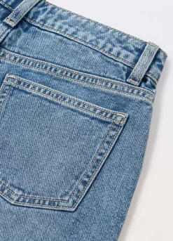 Blukids Shorts in denim di puro cotone ragazza- Pantaloni