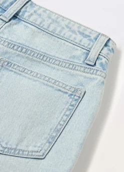 Blukids Shorts in denim di puro cotone ragazza- Pantaloni