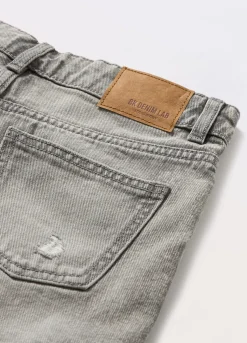 Blukids Shorts in denim di puro cotone ragazza- Pantaloni