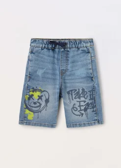 Blukids Shorts in denim misto cotone bambino-Bambino Jeans