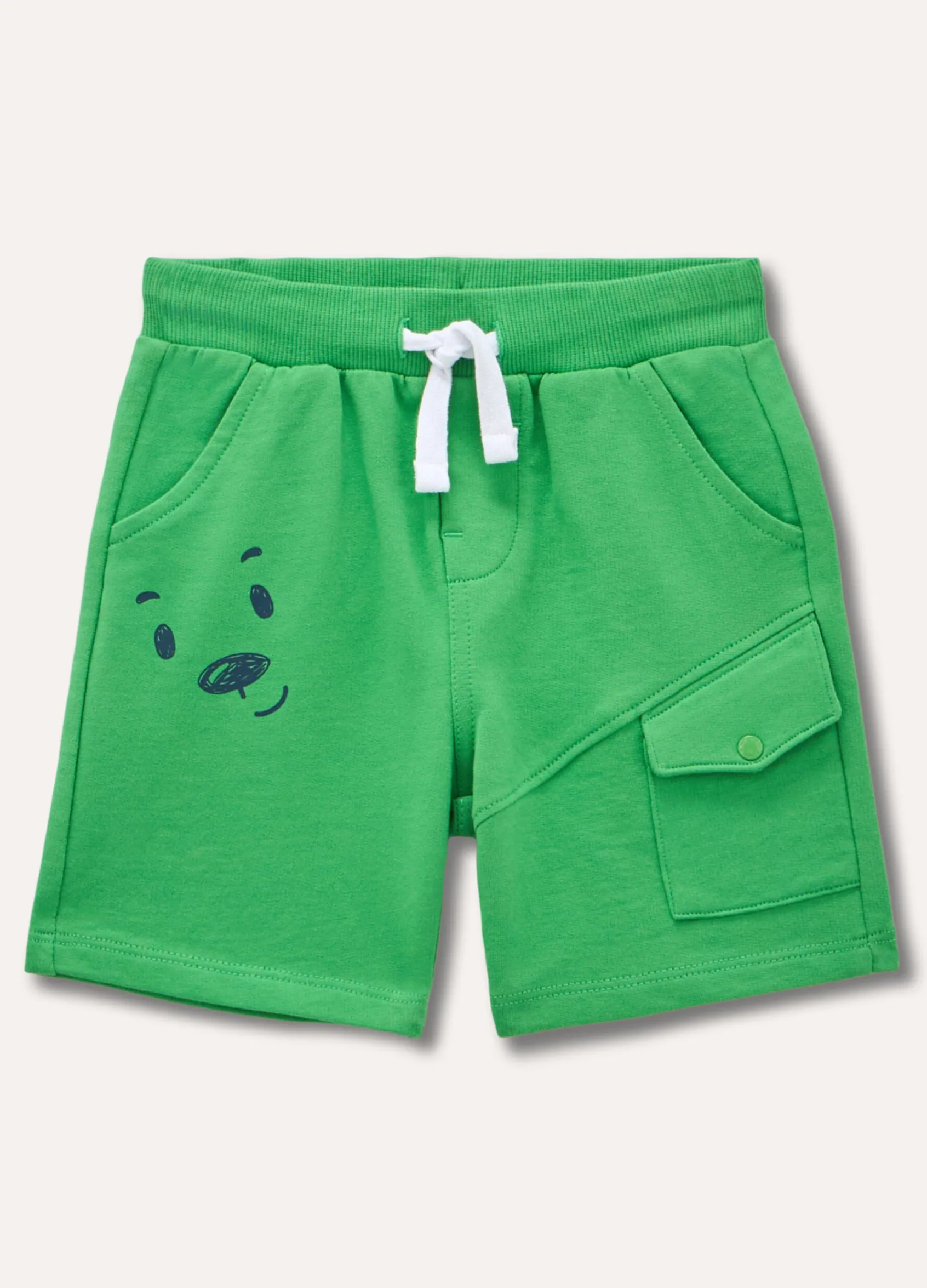 Blukids Shorts in felpa di puro cotone neonato- Pantaloni