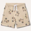 Blukids Shorts in felpa di puro cotone stampato neonato- Pantaloni