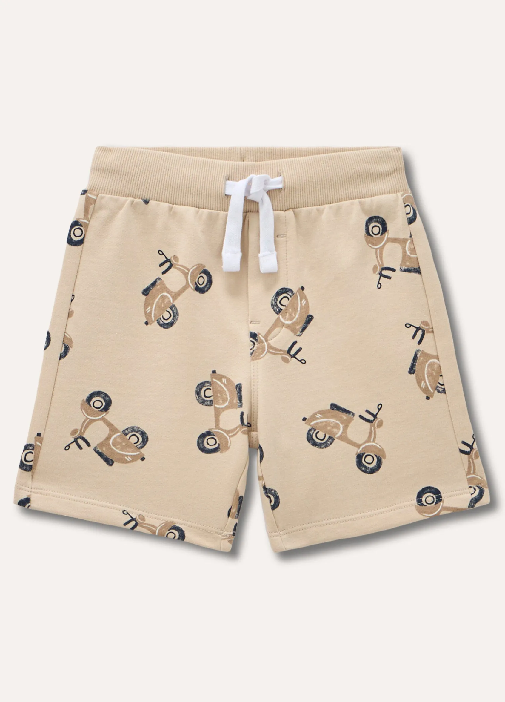Blukids Shorts in felpa di puro cotone stampato neonato- Pantaloni